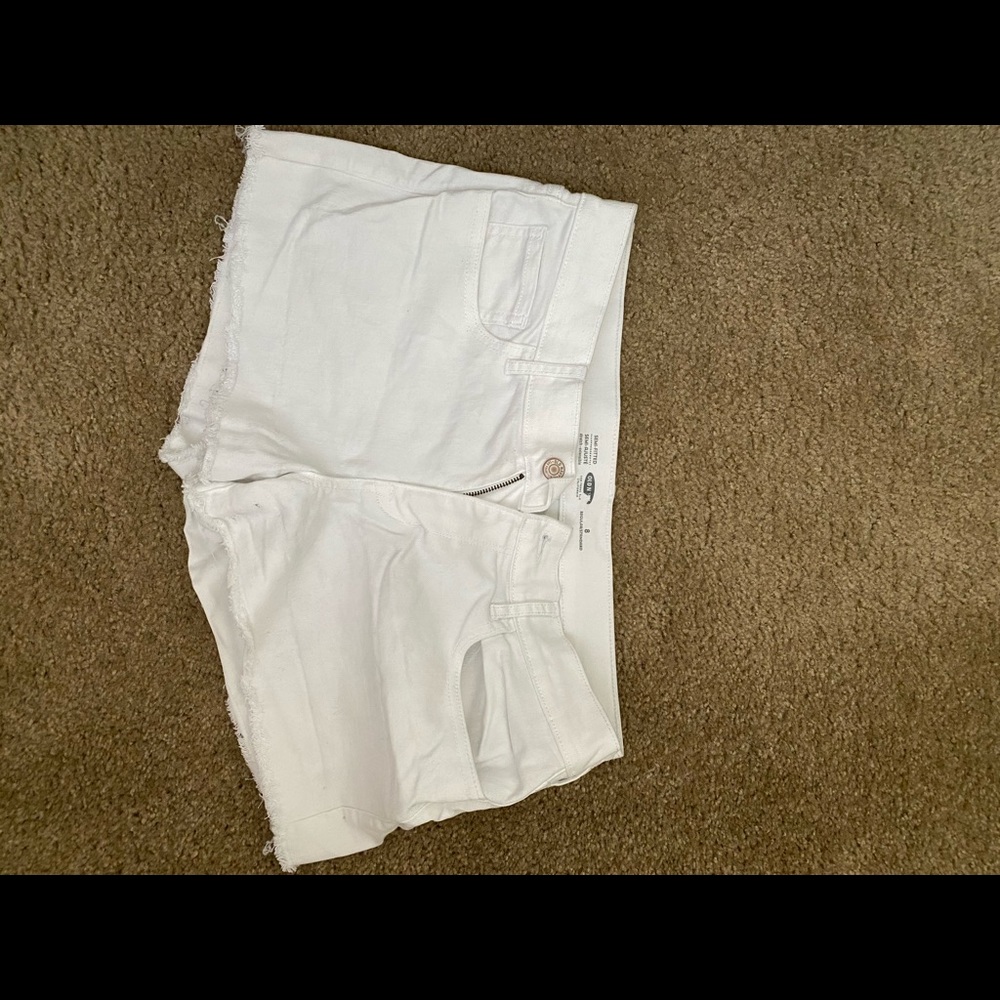 Old Navy white denim shorts